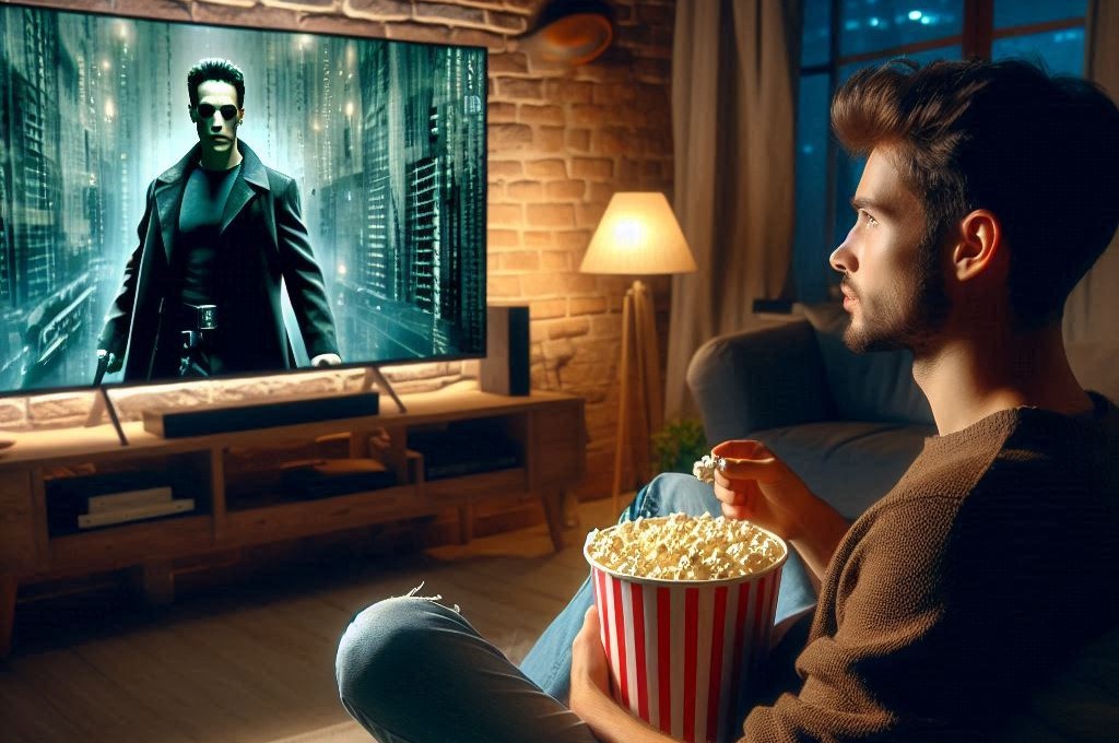 Matrix im TV schauen